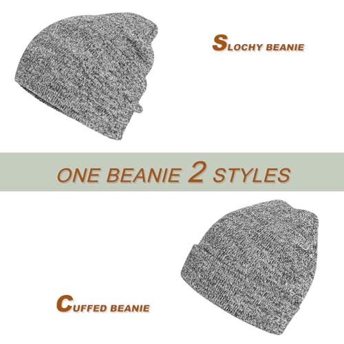 Image of Rosoz Unisex Beanie Winter Knitted Skull Cuffed Soft Warm Hat for Men /Women Slouchy Ski Watch Cap