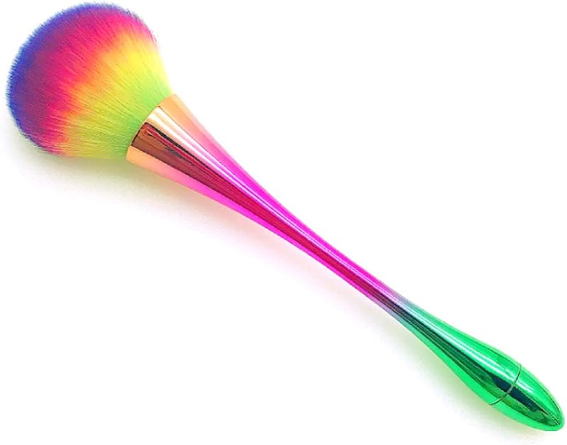 Pincel grande para pó, base e blush AiMeiMei Colorful, 1 unidade