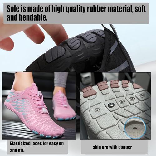 Grounding Shoes with Copper, Skin Pro with Copper - Grounding Allround Barefoot Shoes, Hike Barefoot Womens (Black, Adult, Women, 9.5, Numeric, US Footwear Size System, Medium)2