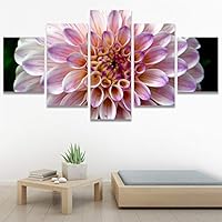 SIGNWIN 5 Panel Canvas Wall Art Flora Snapshot for Home Decorations Ready to Hang - 60