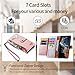 XYX Wallet Case for Redmi 9C, RFID Blocking Love Heart Pu Leather Case Zipper Purse Wrist Strap with 7 Card Slots for Xiaomi Redmi 9C, Pink