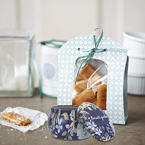 UPKOCH 6Pcs Rodada Sobremesa Dos Doces Do Casamento Caixas De Doces Folha de Flandres Recipiente Vaz