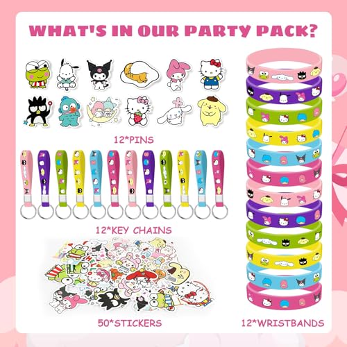 Avono 3LIOXIONG86ZHEN Kitty Birthday Party Supplies, 86Pcs Birthday Party Favors Set thumb #1