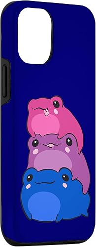 Miniatura 3 de Funda estética para iPhone 1212 Pro Bisexual Flag Color Frogs Sutil Bi Pride LGBTQ