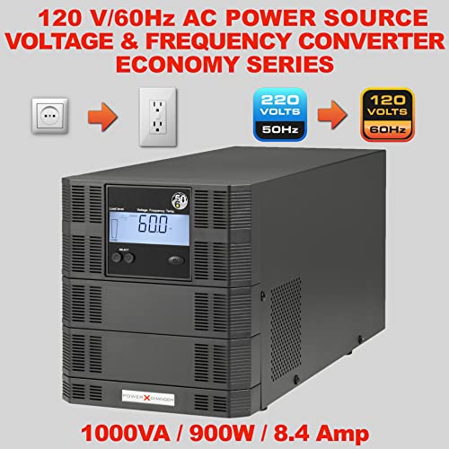 Voltage & Frequency Converter & Transformer - Step-Down 220V 50Hz to 120V 60Hz - Continuous Power, Smart Protection Features, Pure Sine Wave Output – PowerXchanger EX-082