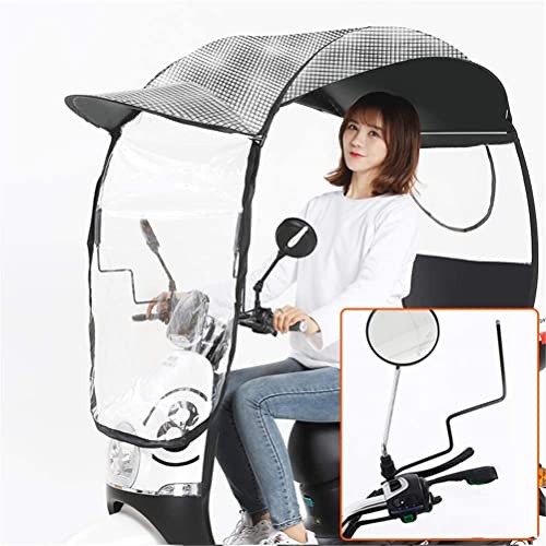 MORBEX Motorrad Wasserdichter Regenschirm Universal Auto Motorroller Sonnenschutz Regenschutz Regenschirm,1,B