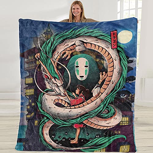 Spirited Away Gifts Blanket | Anime | for Teen Girls | Men | Boys | Women | Him | Throw Christmas Day | 50"x60"