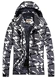 WULFUL Women's Waterproof Ski Jacket Warm Winter Coats Windproof Winter Jackets for Women Fleece Lined Windbreaker with Hood