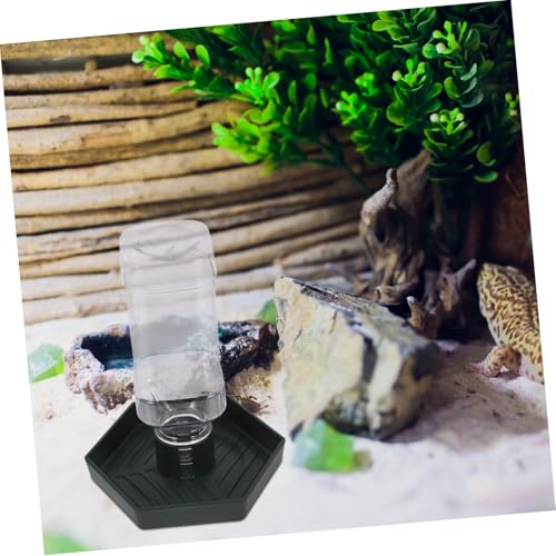 POPETPOP 爬虫類用コンパクト自動給水器 小型トカゲ リクガメ適応 繰り返し使える便利な餌皿 食事と水補給に