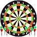 BETTERLINE Magnetic Dartboard Set - 16 Inch Dart Board with 6 Strong Magnet Darts for Kids and Adults - Gift for Game Room, Office, Man Cave and Parties (Green Red White)