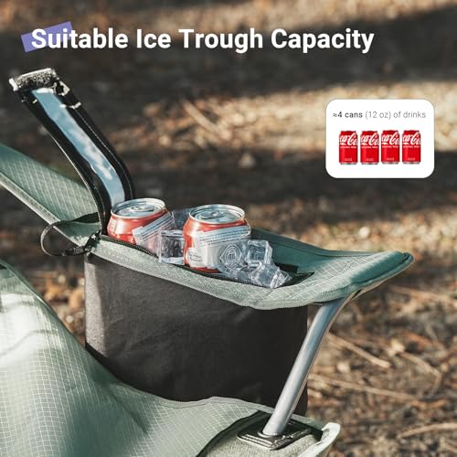Silla plegable para camping Byliable, ligera, portátil, color gris miniatura 6