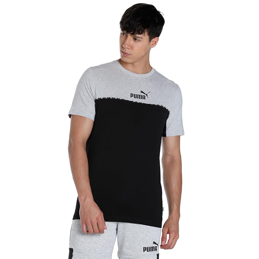 Immagine del prodotto PUMA Ess Block X Tape Tee, Uomo, Grigio Chiaro, L