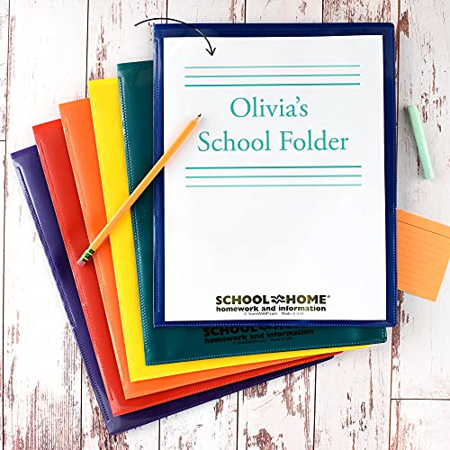 Storesmart® School/Home Folders - 6-Pack - 6 Colors! - Letter-Size Twin Pocket - Durable, Archival Plastic - Sh900Pcp6Eng #TOP5