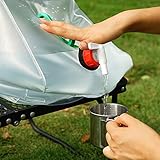 Material de calidad alimentaria: el depósito de agua plegable está hecho de polipropileno grueso, material de PVC, respetuoso con el medio ambiente, sin BPA, inofensivo para el cuerpo humano y puede almacenar agua potable durante mucho tiempo sin comprometer la calidad del agua.
