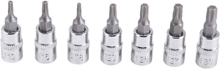 Yctze 13Pcs Torx Star Bit Socket Set - 1/2inch, 3/8inch, 1/4inch Drive for Mechanics