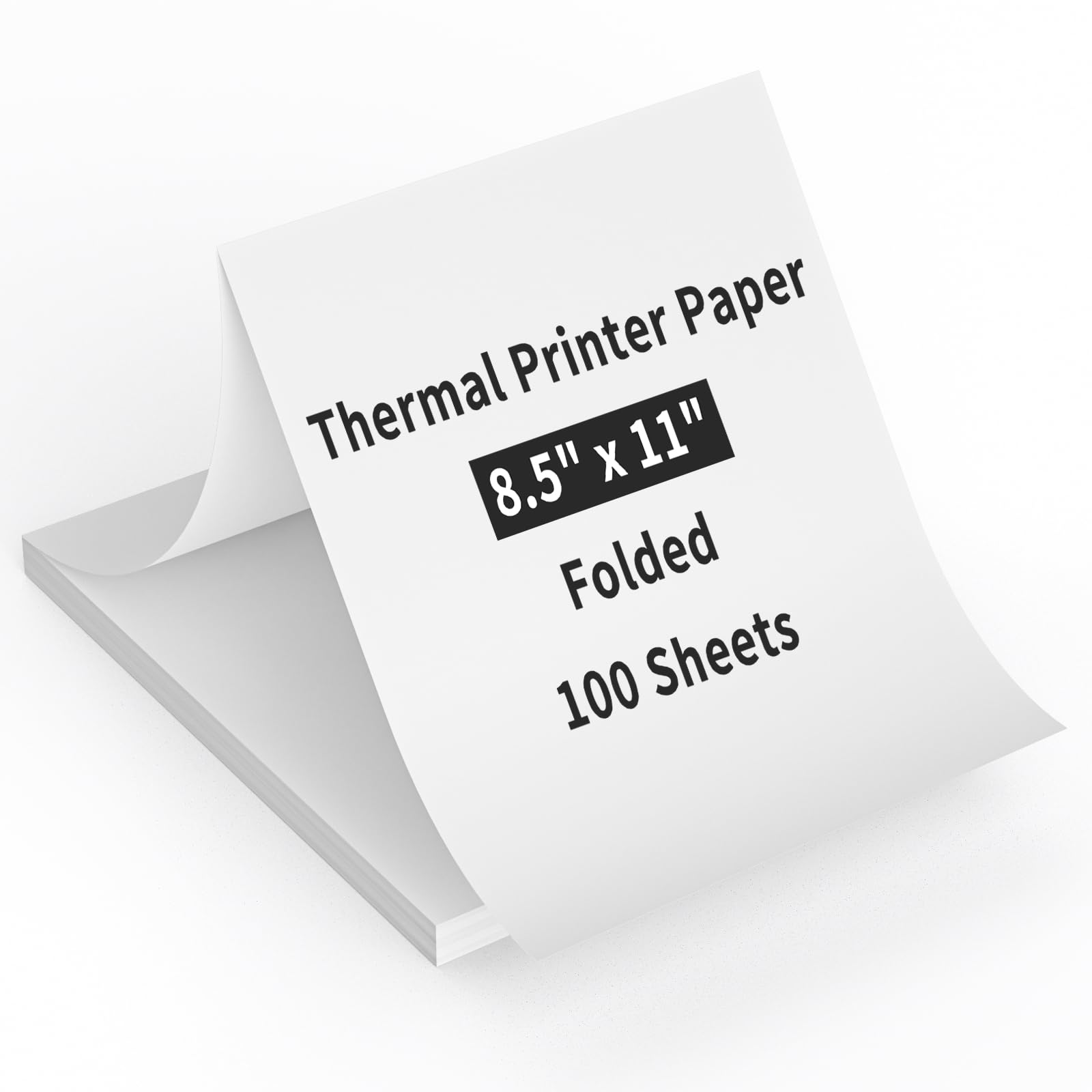 OnlyPaper 100 Sheets Thermal Paper 8.5 x 11, US Letter Size Thermal Printer Paper for Bus…