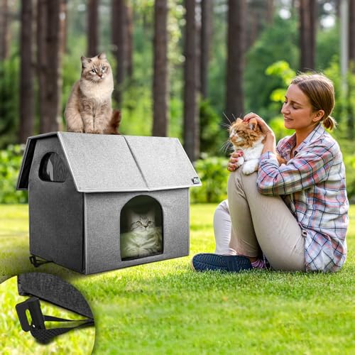 Miu Color Outdoor Cat House, Large Weatherproof Cat Houses thumb #6