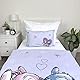 Jerry Fabrics Lilo und Stitch Baby lila Wende Bettwäsche Kopfkissen Bettdecke Set 100x135cm Kleinkind