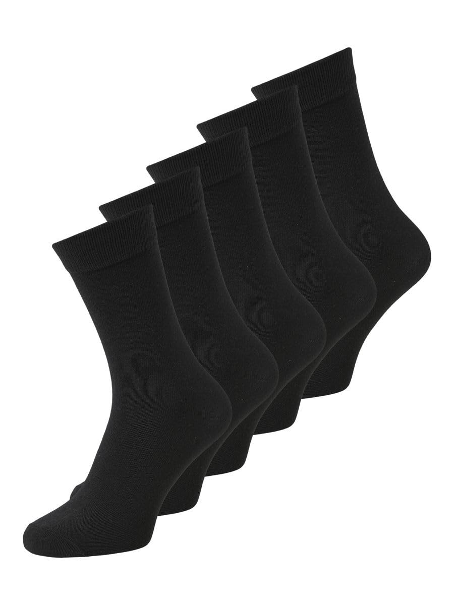 Jack & Jones Boys Black/Pack:black - Black - Black - Black 'S Jac Sock 5 Pack Noos Jr Socks, 33/37