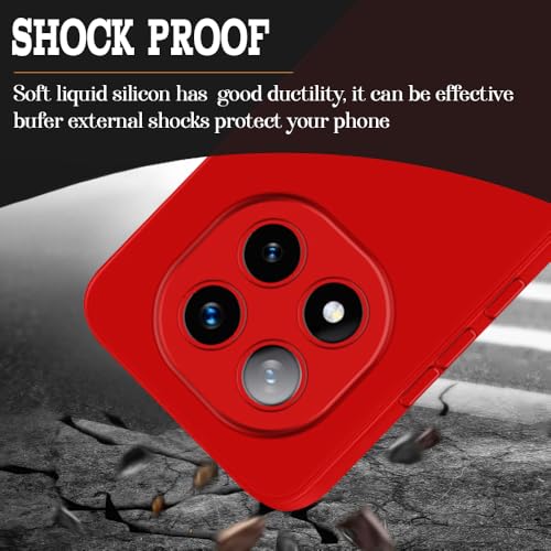 Image of Back Cover for Mi Redmi Note 14 Pro Plus 5G | Full Camera Protection | Premium Liquid Silicon Case | Flexible Bumper Case for Mi Redmi Note 14 Pro Plus 5G (Red)