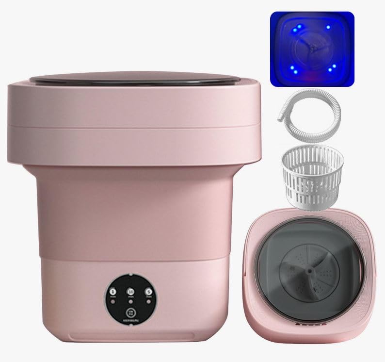 Olly's SeMi AuToMaTiC FoLdInG 11L SmAlL MiNi WaShInG MaChInE WiTh DrYeR DeEp CLeAnInG FoR UnDeRwEaR WaShINg MaChInE ClOtHeS WaShEr (H2)