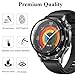 Accdeny [4 pieces] of protective film with hauwei watch GT5 46mm, 360° all-round 3D edge screen protection film, full coverage, anti-scratch, bubble-free protection, 3D touch fingerprint sensor (no glass)