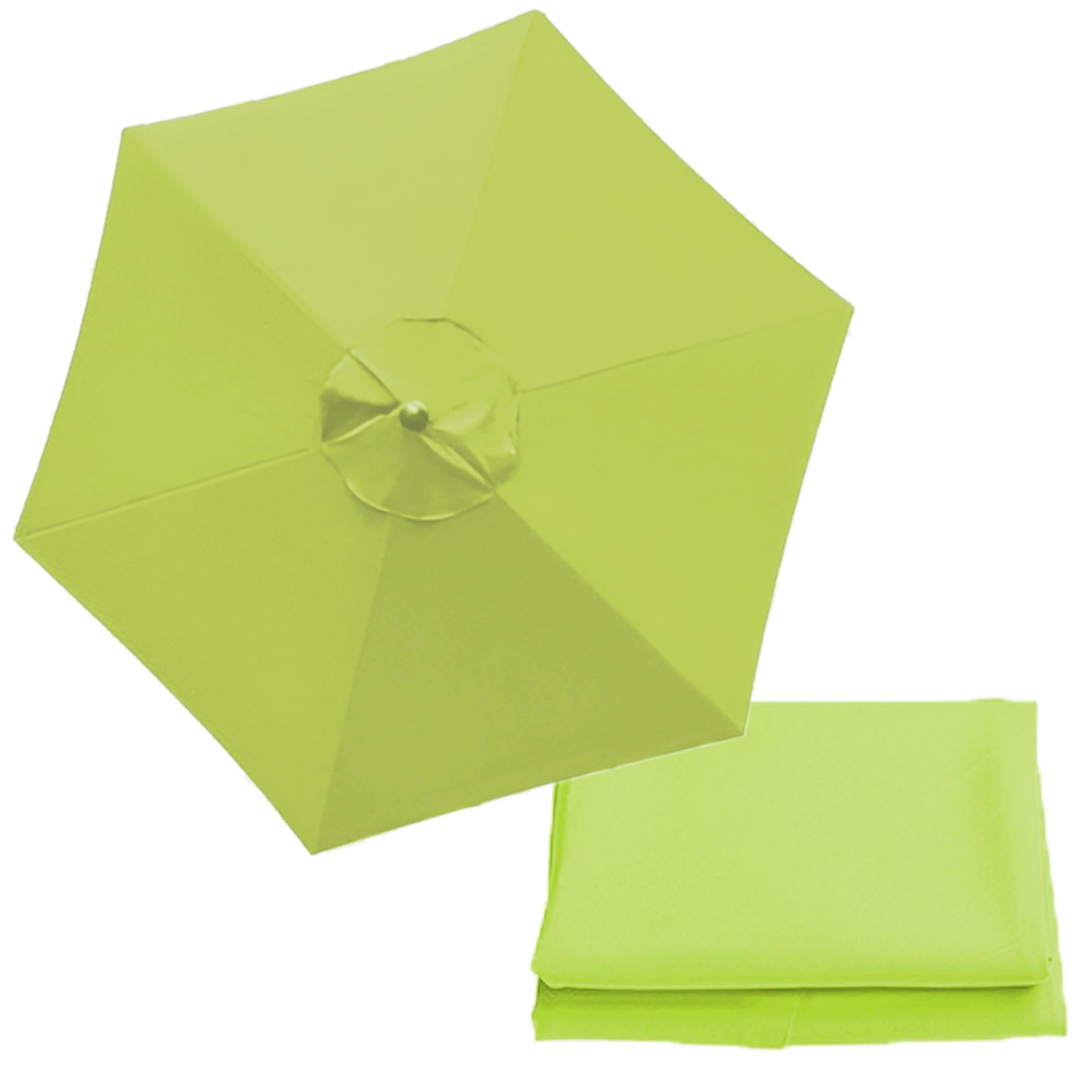 9.8ft/300cm Patio Umbrella Replacement Canopy 6 Arms/8 Arms Replacement Parasol Canopy Cover Replacement Cloth For Cantilever Umbrella(Color:Grass green,Size:6 ribs-2m(6.5ft)) — image 1