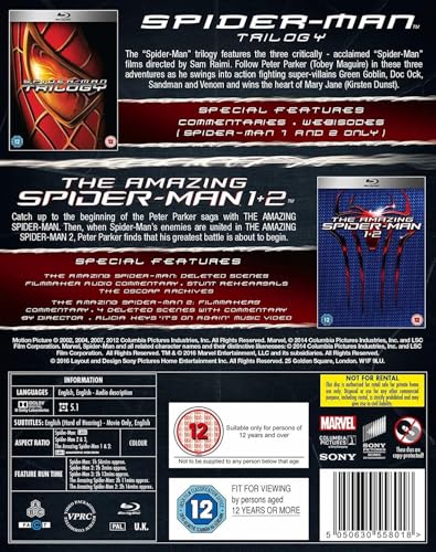 Image of Spider-Man 5‑Movie Complete Collection - (Spider-Man 1-3, Amazing Spider-Man 1&2 / Special Features + Deleted Scenes) [Blu-ray] [Region Free]