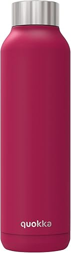 Miniatura 12 de Quokka Sólido - Negro azabache 17.2 fl oz | Botella de agua de acero inoxidable - Frascos aislados al vacío de doble pared botella de bebidas Negro