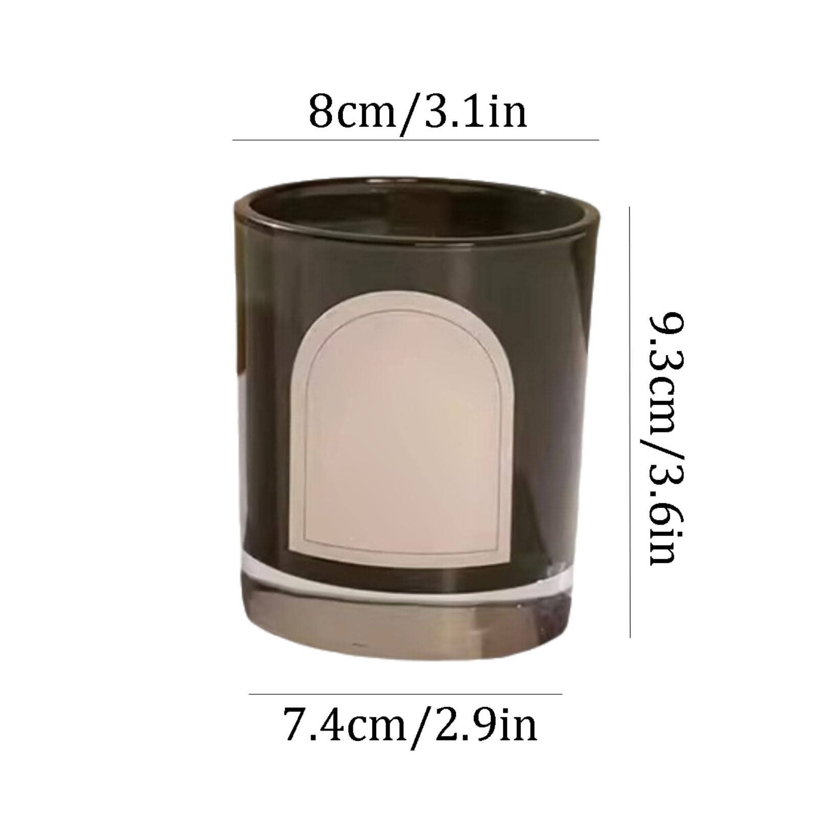 Exquisito Velas de vidrio hechas con cera de soja y aceites esenciales, vela perfumada moderna de larga duración for vacaciones en casa, relajación y Spa meloso(Blu)