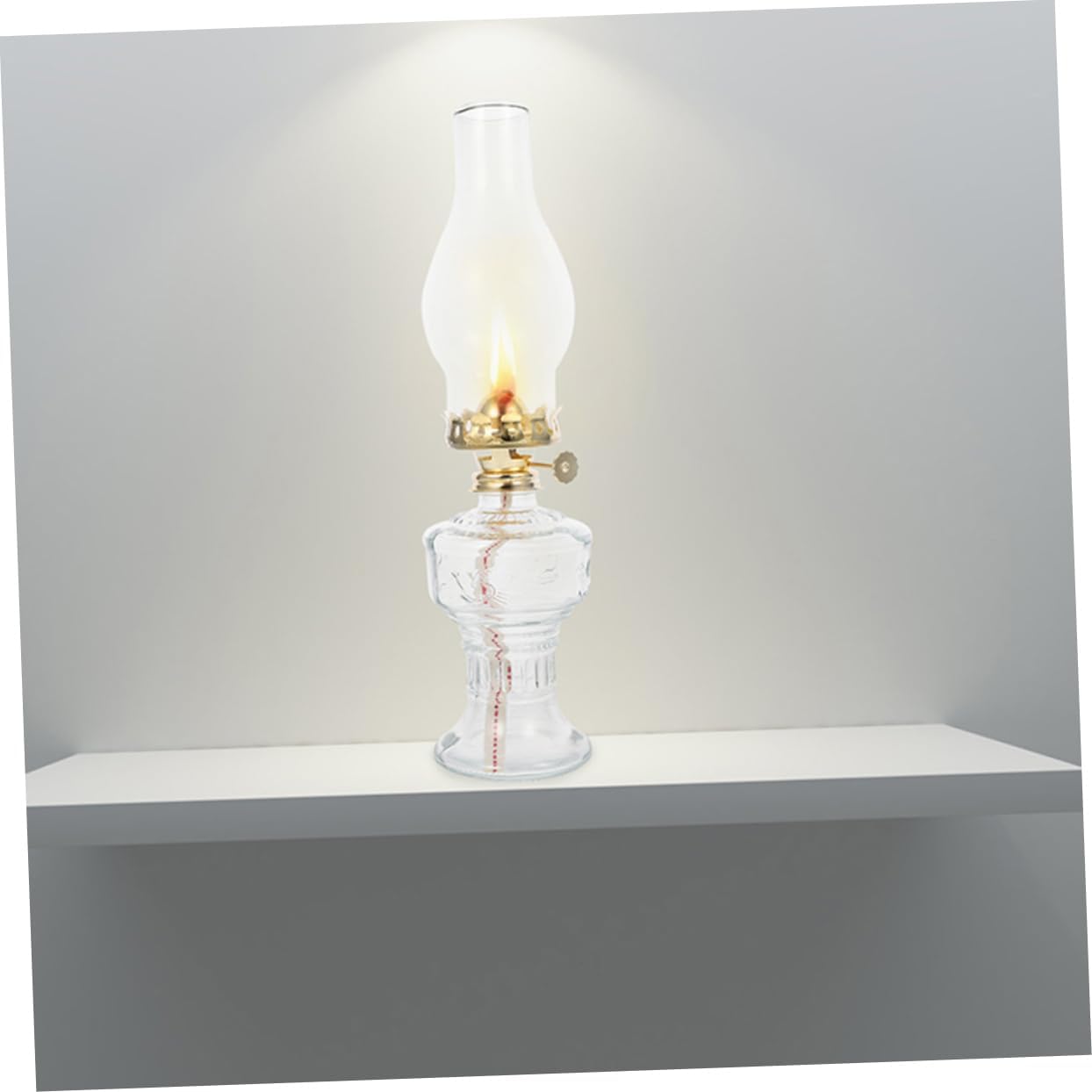 LIFKOME 2Pcs Retro Glass Kerosene Lamp Elegant Oil Lamp for Home Decor Vintage Buddha Lamp for Living Room Bedroom Easy to Use Install