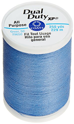 Coats & Clark Dual Duty XP Hilo para Máquina de Coser, Poliéster 100%, Peso Medio 35wt, 250 yd, Pack de 3, Color Light Cornflower