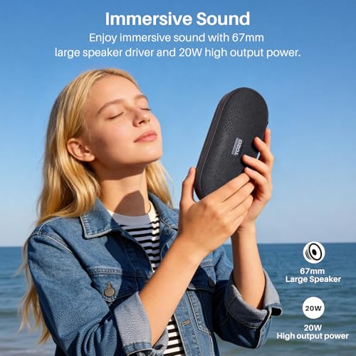 TOZO PA1 Portable Bluetooth Speaker, Powerful Stereo Sound with Deep Bass - image 4