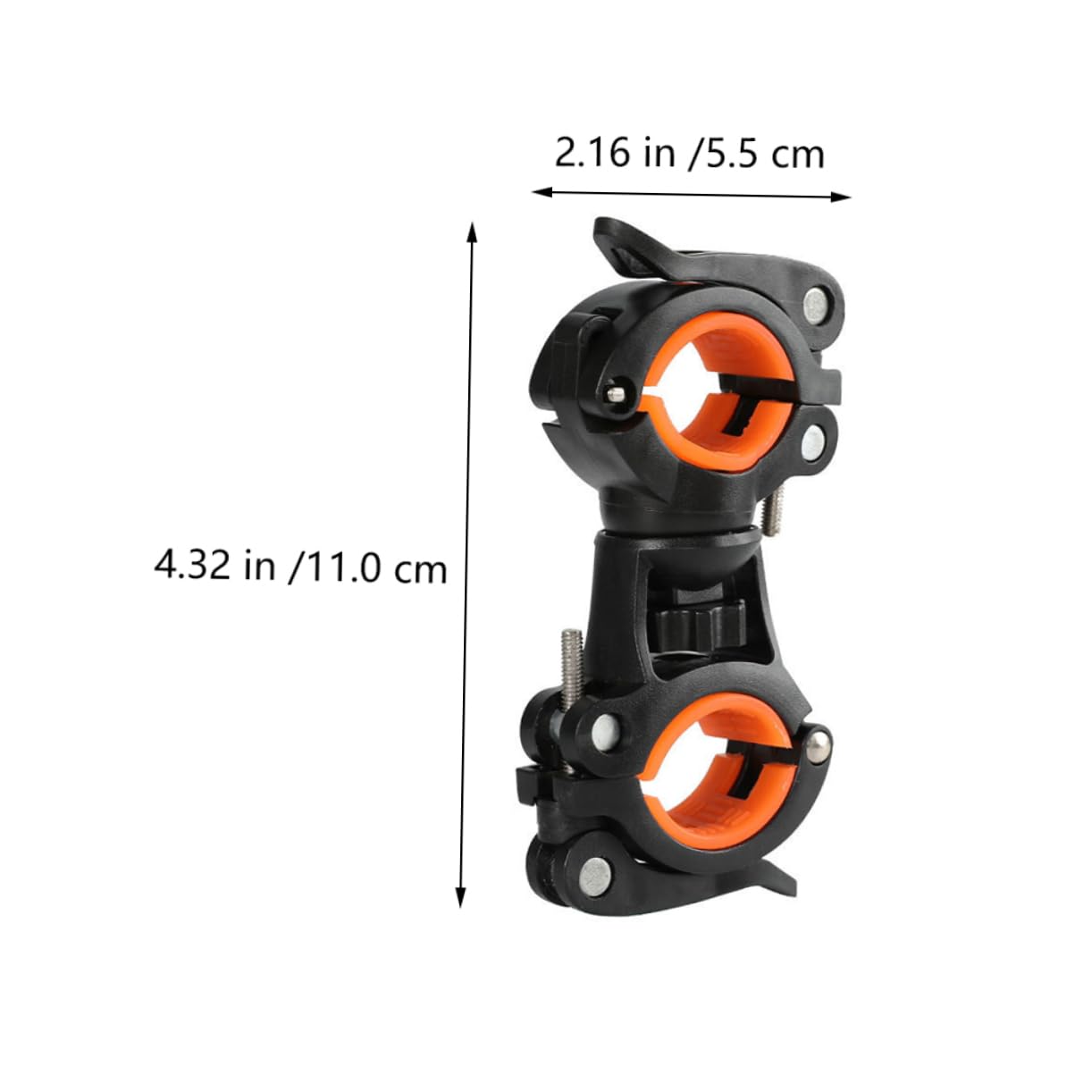MUSISALY 1Pc Flashlight Bracket for Bicycles Durable Orange Flashlight Holder with Easy Installation Shockproof Design for Night Riding and Cycling Accessories