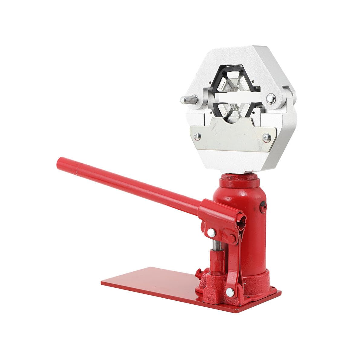 Photo 1 of 6.5-20mm Manual Hydraulic Hose Crimper Bottle Jack Hose Crimper Benchtop Agricultural 7T Hydraulic Hose Press Machine 6 Teeth High Pressure Sprayer Hose Diesel Hose Pressing Hydraulic Clamping Tools