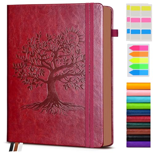 Image of Vintage Leather Journal with 300 Numbered Pages,A4 Lined Journal for Men Women,Daily Journals for Writing,College Ruled Notebook for Work,School,Note taking,Travel Diary,Large (8.5 inch X 11.3 inch)