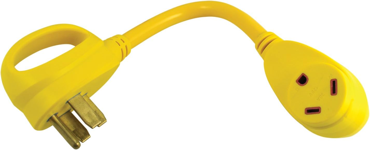 ParkPower by Marinco 5030ARV Straight Blade Adapter, 50M to 30F