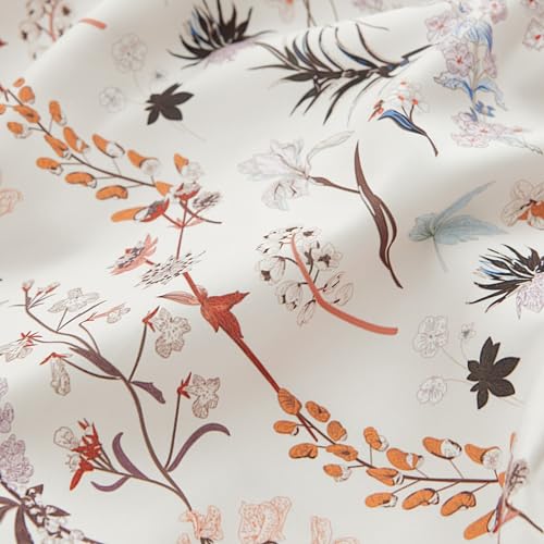 Parure de lit fleurs 2 personnes avec housse de couette reversible 240x260 a zip - 7