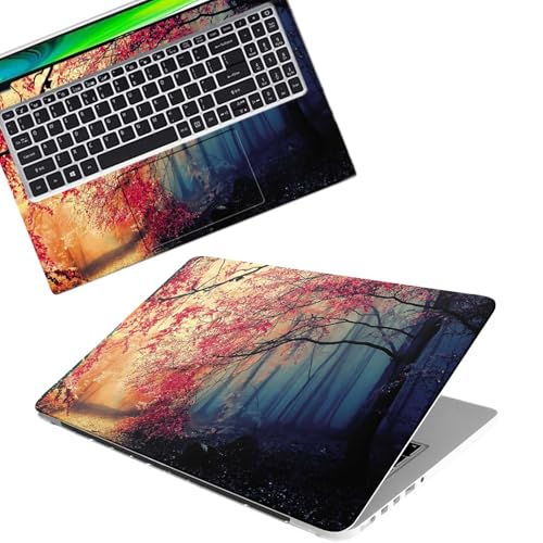 Image of Galaxsia Floral D42 Full Body Vinyl Laptop Skin /Sticker /Cover Upto 15.6 Inches Laptops Laminated-Removable-HD Quality Compatible for Hp-Dell-Sony-Lenovo-Asus etc.(15x10 Inches)