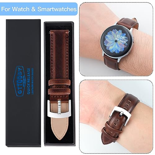 OTTOODY Top-Grain Leather Apple Watch Band – Quick Release, 18–22mm — view 7