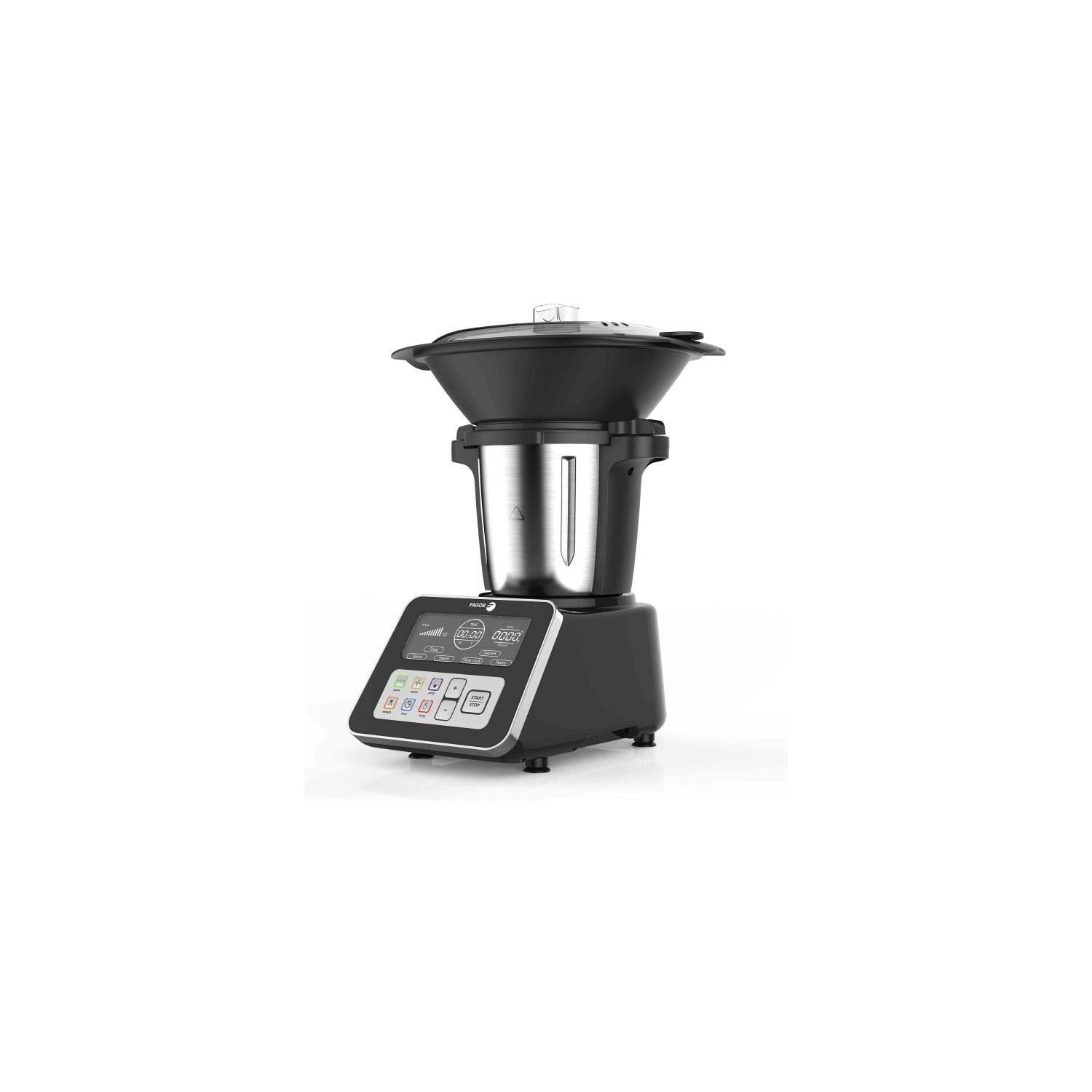 Robot multifonction Fagor FG1500 Grand Chef Plus 1500W Noir avec plateau vapeur et accessoires