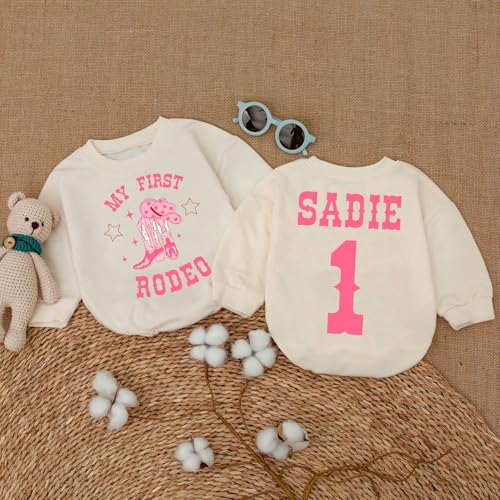 Personalized Birthday Girl Romper Donuts Graphic, 1st Birthday Girl Outfit, First Birthday Outfit Girl3