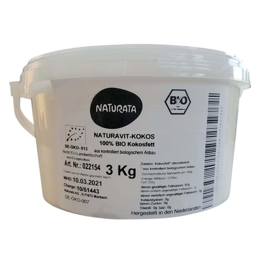 Naturata Naturavit Kokosfett, Eimer, 3kg