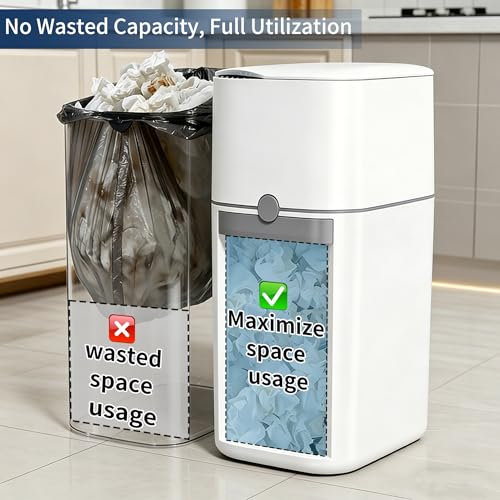Caneca de Baño Automática con Sensor, 3 Galones, Rectangular miniatura 3