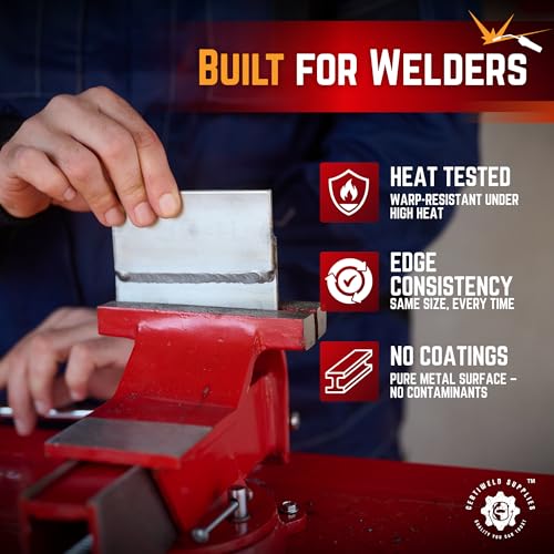 Image of Welding Practice Kit - 304 Stainless Steel, Welding Plate 2 x 4 x1 /8 Inch 20 Pack Welding Coupons,Suitable for MIG, TIG, Stick, Arc,MMA