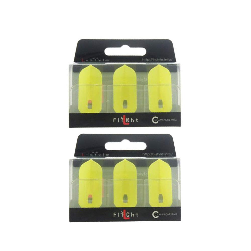 L-Style Dart Flights: L6 PRO Slim - Two Pack - Yellow — image 1