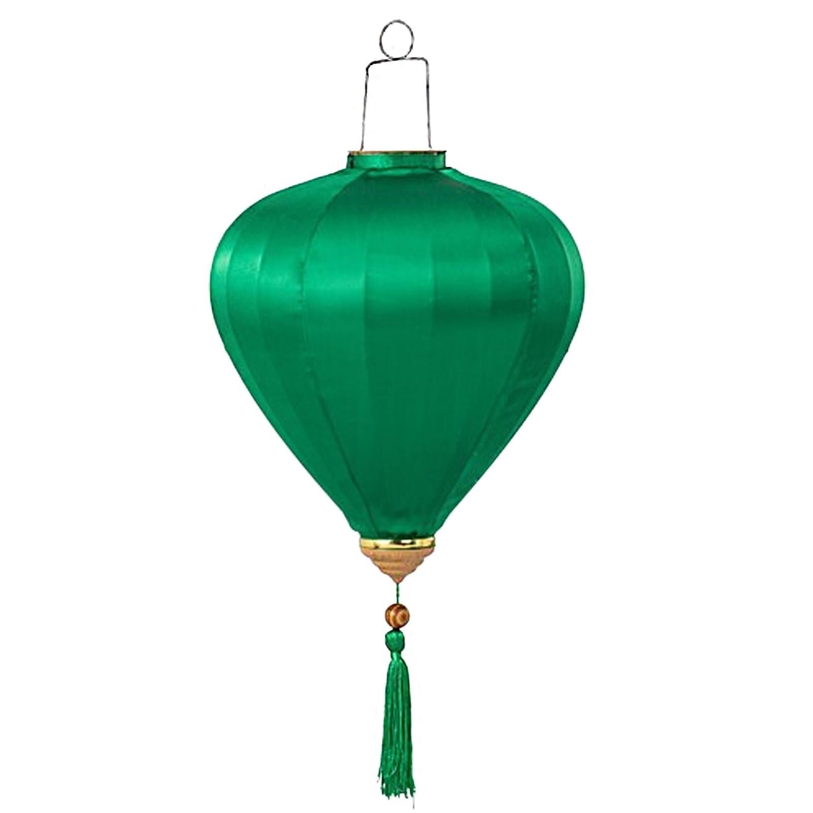 Asian Lantern, 2 Pcs 12 Inch Chinese Silk Lanterns Traditional Asian Vietnamese Hanging Lantern with Tassels Wedding & Holidays Decorations(Green)