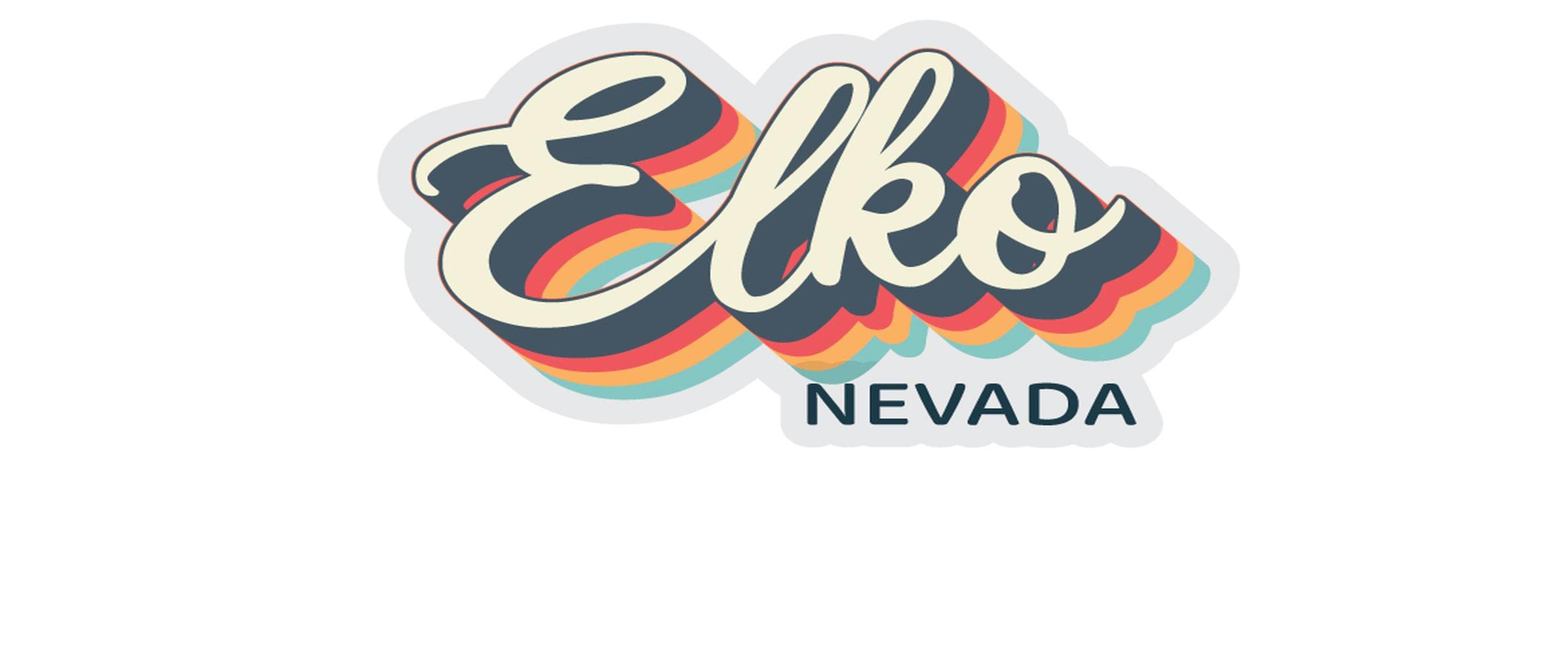 Elko Nevada Souvenir 4-Inch Vinyl Decal Sticker 3D Design 4-Inch|Sticker