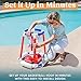 Sloosh Pool Basketball Hoop Toys, Floating Basketball Pool Game, Swimming Floats Toys with Balls Pump, Summer Outdoor Water Play Toy for Kids and Adults (Red Blue)