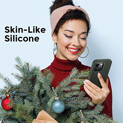 Mkeke Magnetic For Iphone 14 Plus Case [Compatible For Magsafe] Liquid Silicone Military Grade Shockproof Protective Phone Cover With Soft Microfiber Lining For Iphone 14 Plus (6.7"),Dark Green #TOP6